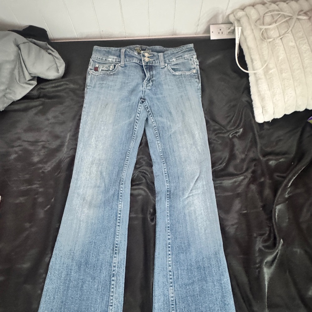 Miss Me Light Wash Camo Flare Jeans